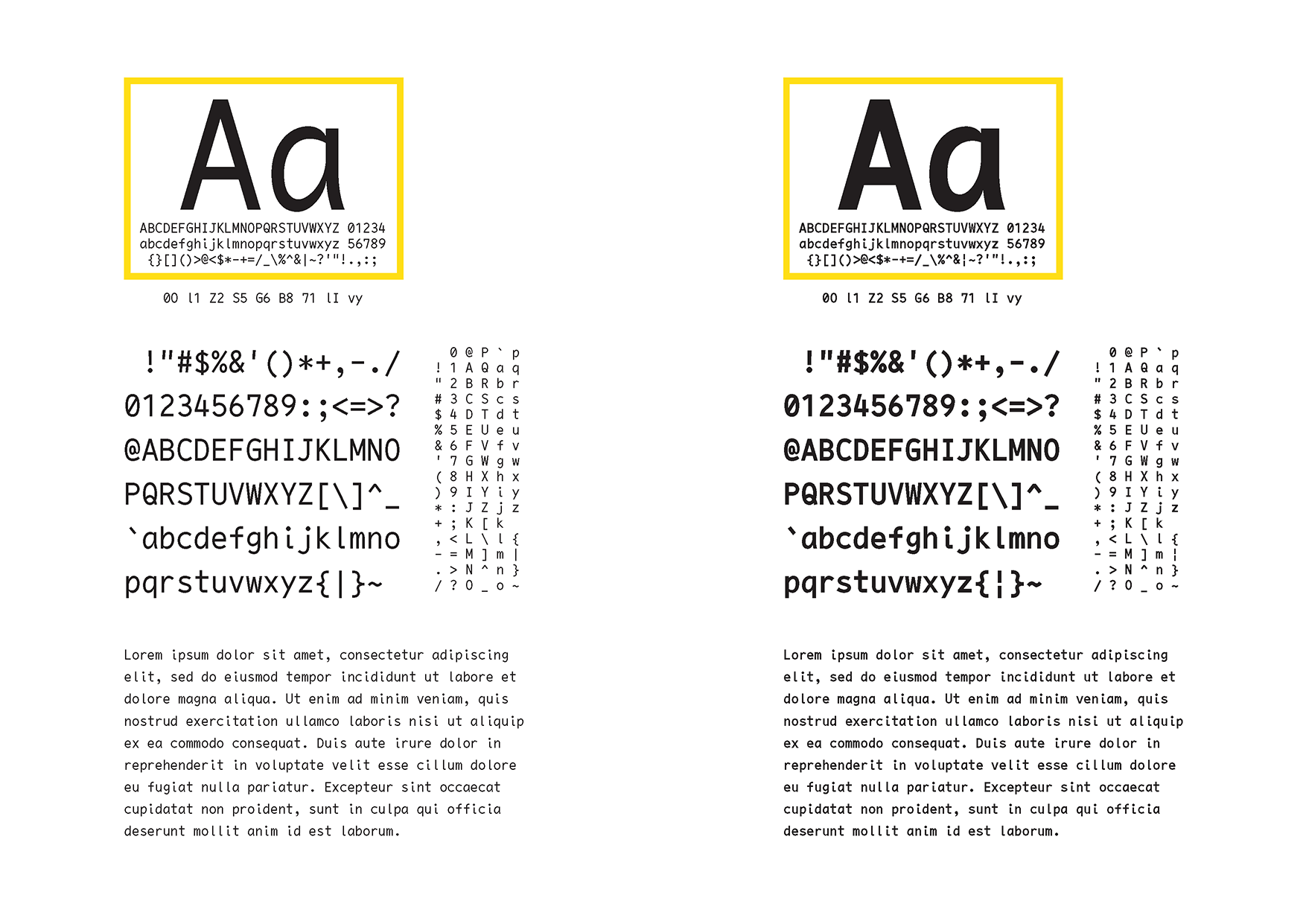 Font sample